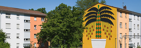 “Palmen Am Rhein”: Agostino Iacurci’s larger than life palm tree in Ludwigshafen.