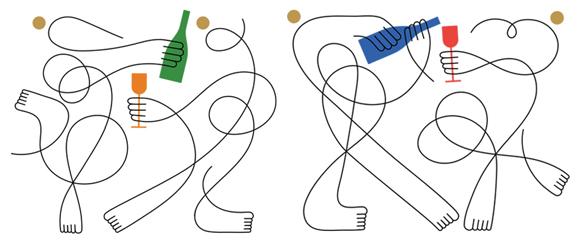 La Dansada wine labels by Jonathan Calugi