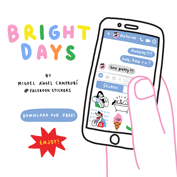 Bright Days: Miguel Angel Camprubi’s irresistible Facebook stickers