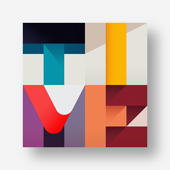 When Type meets abstract illustration: Ray Oranges & Federico Landini prints