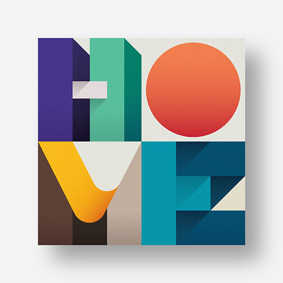 When Type meets abstract illustration: Ray Oranges & Federico Landini prints
