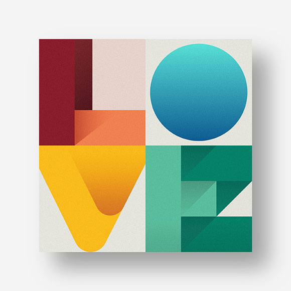 When Type meets abstract illustration: Ray Oranges & Federico Landini prints