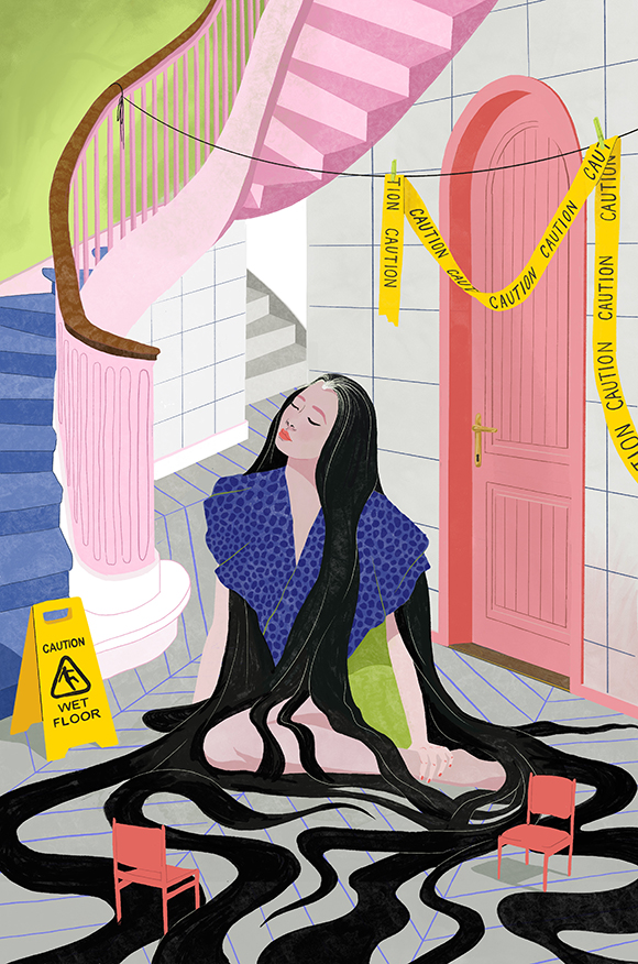Becha illustrates millennial women’s social anxiety in a new series of artworks