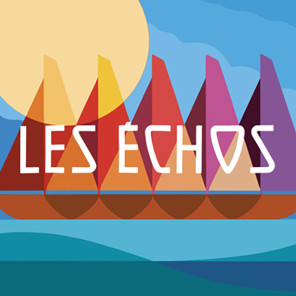 Fernando Chamarelli’s new illustrated logo for Les Échos
