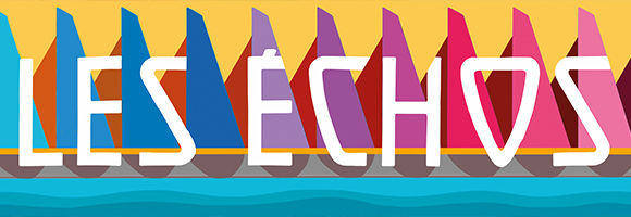 Fernando Chamarelli’s new illustrated logo for Les Échos