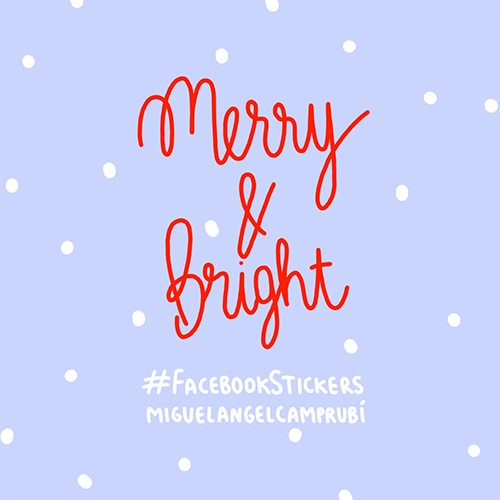 Merry & Bright: Get Festive with Miguel Angel Camprubí‘s Facebook stickers