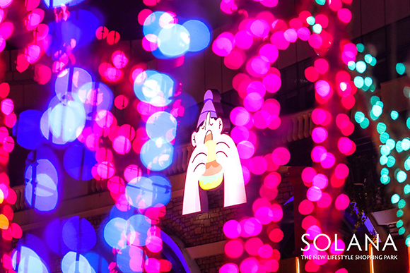 Miguel Angel Camprubi’s characters light up the night for SOLANA Light Festival!