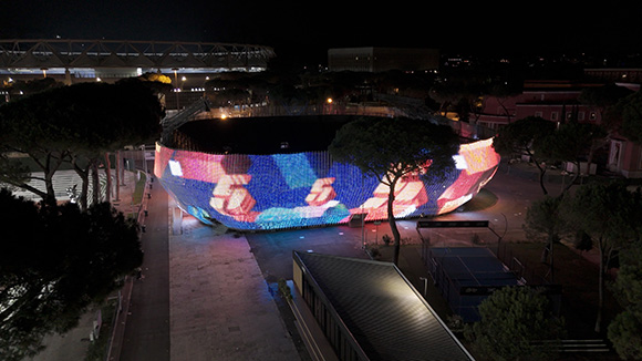Ray Oranges Lits Up the Foro Italico Stadium for Renault