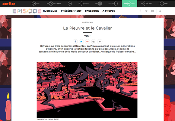 Matteo Berton illustrates “La Piovra” for Arte Channel