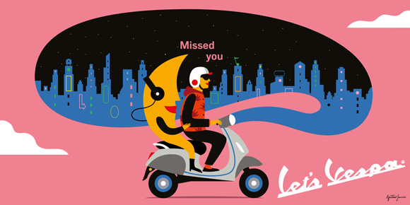 Together at Last: Agostino Iacurci for Vespa global campaign