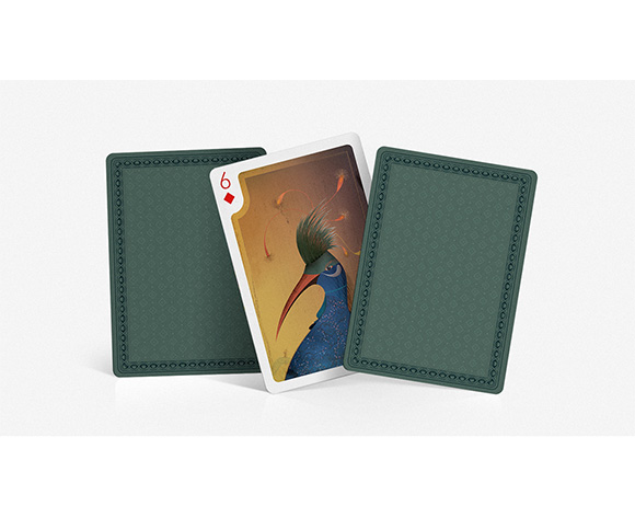 Tooco 6 of diamonds paradise birds playing cards