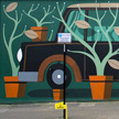 Agostino Iacurci Pot plants do not collect vintage cars mural Sheffield UK