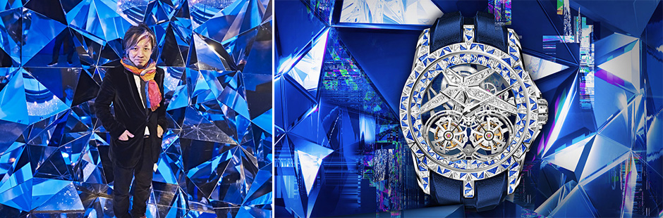 Kaz Shirane collaborates with Swiss luxury watch manufacturer Roger Dubuis.